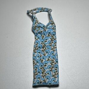 Vtg Blue Floral Halter Dress Mattel Mary-Kate and Ashley Olsen Doll